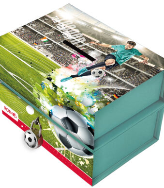 ROTH spaarpot 'Voetbalster', met magneet en slot