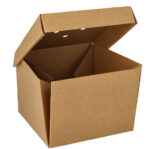 PAPSTAR Burgerbox 'pure' opvouwbaar, maat: 130 x 130 x 100 mm