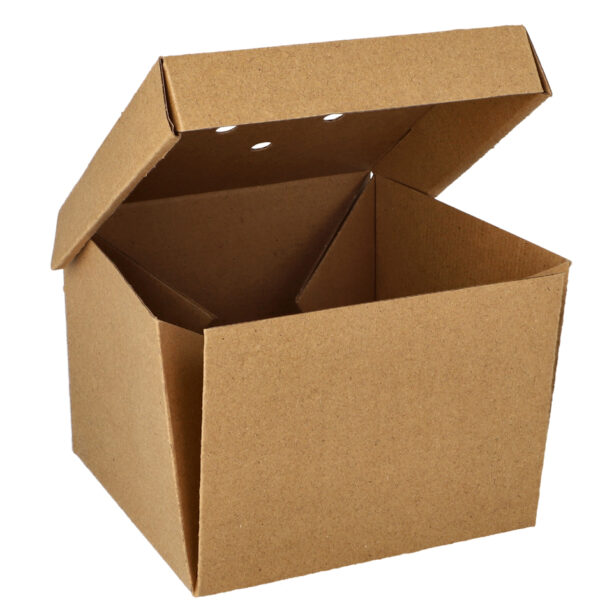 PAPSTAR Burgerbox 'pure' opvouwbaar, maat: 130 x 130 x 100 mm