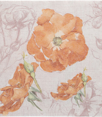 PAPSTAR motief-servetten 'ROYAL Collection Blossom', nectarine