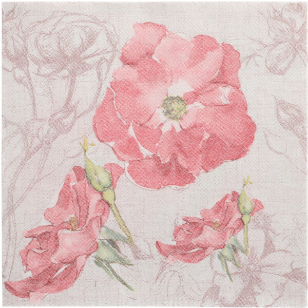 PAPSTAR motief-servetten 'ROYAL Collection Blossom', rose