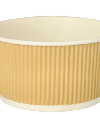 PAPSTAR soepbeker 'pure' Ripple Wall, 720 ml, beige