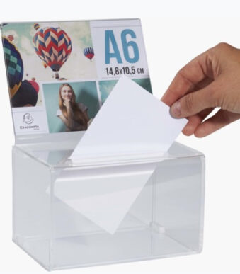 EXACOMPTA actiebox, van acryl, afsluitbaar, glashelder