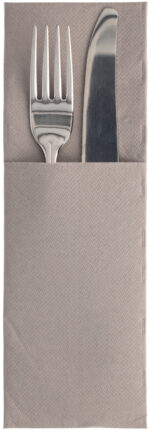 PAPSTAR servet-mapje / bestekmapje 'ROYAL Collection', grijs