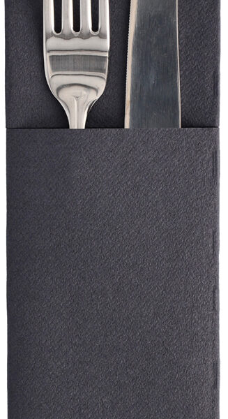 PAPSTAR servet-mapje / bestekmapje 'ROYAL Collection', zwart