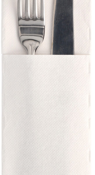 PAPSTAR servet-mapje / bestekmapje 'ROYAL Collection', wit