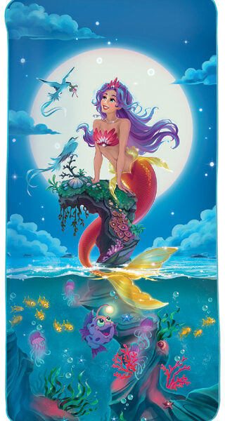 ROTH kinder-badhanddoek 'Magische Zeemeermin', 600 x 1.200 mm