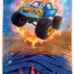 ROTH kinder-badhanddoek 'Monstertruck Fire', 600 x 1.200 mm