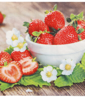 PAPSTAR motief-servetten 'Strawberry Taste', 330 x 330 mm