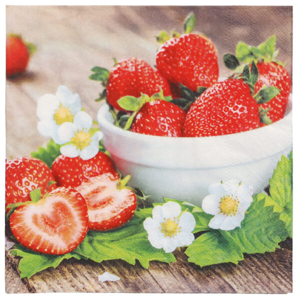PAPSTAR motief-servetten 'Strawberry Taste', 330 x 330 mm