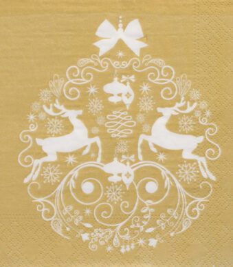 PAPSTAR Kerst-motiefservetten 'Deers Couple', goud