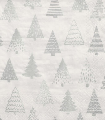 PAPSTAR Kerst-motiefservetten 'Pine Forest', zilver