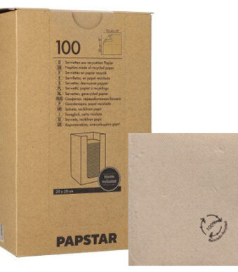 PAPSTAR cocktail-servetten 'PUNTO', 200 x 200 mm, naturel