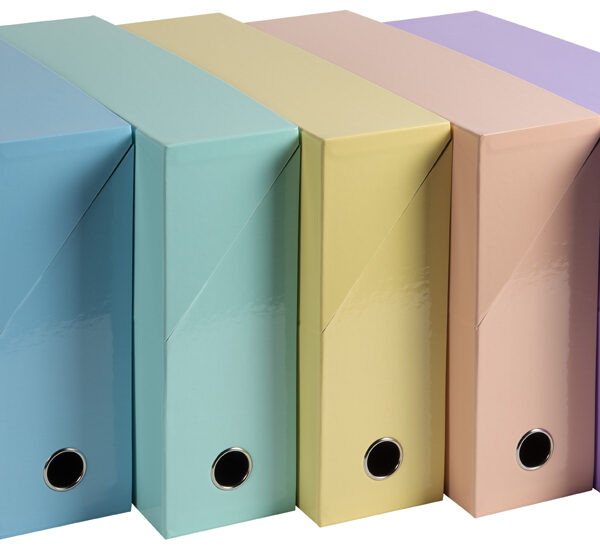 EXACOMPTA archiveerdoos Aquarel, karton, 90 mm, kleuren assorti