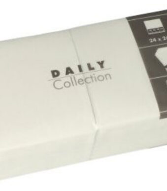 PAPSTAR cocktailservetten, 240 x 240 mm, 3-laags, wit