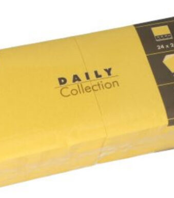 PAPSTAR cocktailservetten, 240 x 240 mm, 3-laags, geel