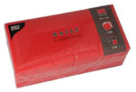 PAPSTAR cocktailservetten, 240 x 240 mm, 3-laags, rood