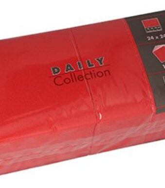 PAPSTAR cocktailservetten, 240 x 240 mm, 3-laags, rood