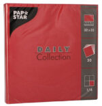 PAPSTAR lunchservetten, 320 x 320 mm, 3-laags, bordeaux
