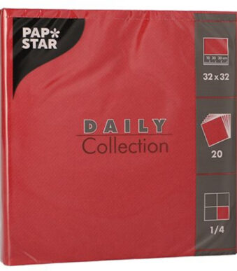 PAPSTAR lunchservetten, 320 x 320 mm, 3-laags, bordeaux