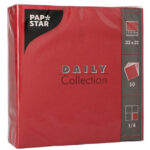 PAPSTAR lunchservetten, 320 x 320 mm, 3-laags, bordeaux