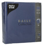 PAPSTAR lunchservetten, 320 x 320 mm, 3-laags, donkerblauw, 50 stuks