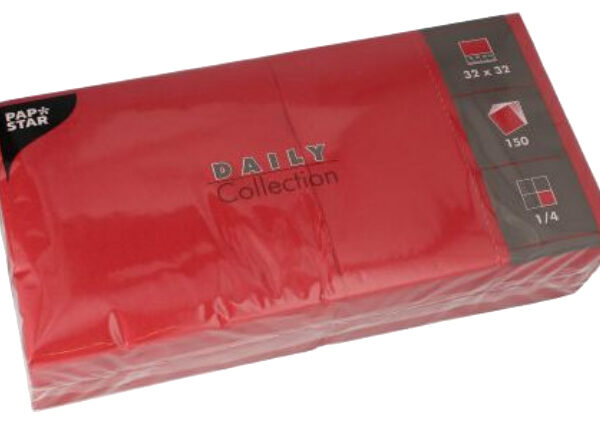 PAPSTAR lunchservetten, 320 x 320 mm, 3-laags, bordeaux, 150 stuks