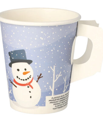 PAPSTAR kartonnen beker met oor 'Snowtime', 0,2 l