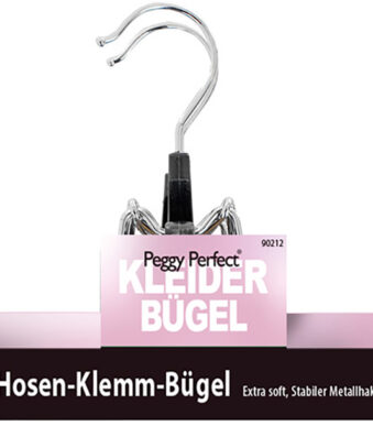 Peggy Perfect broekenhanger / broekenklem, natuurlijk geverfd hout, set van 2