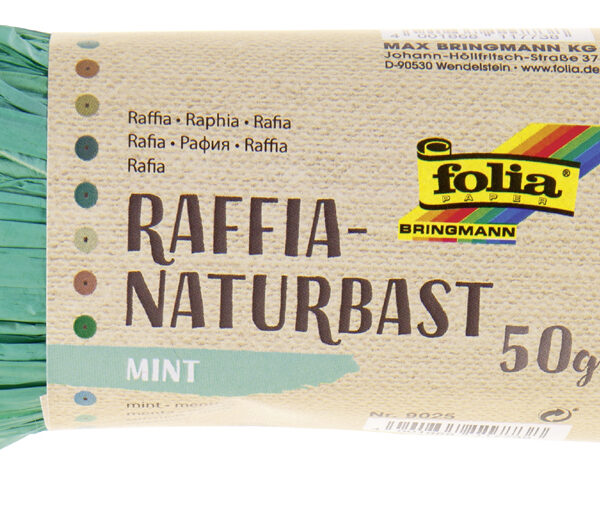 folia raffia natuurbast, 50 g, mint