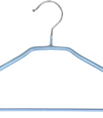 Peggy Perfect metalen kledinghanger met broekenlat, gerubberd, grijs