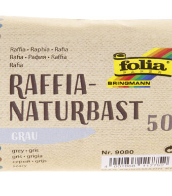 folia raffia natuurbast, 50 g, grijs