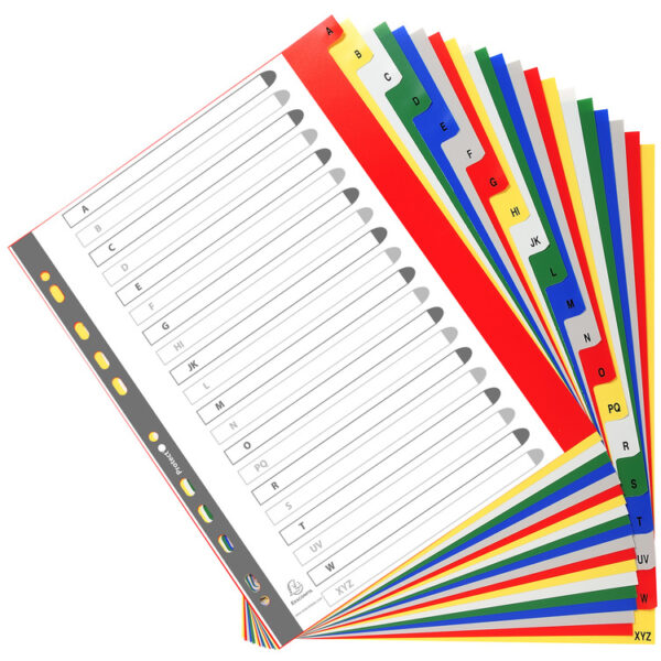 EXACOMPTA kunststof-tabbladen, A-Z, DIN A4+, 20-delig