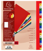 EXACOMPTA kunststof-tabbladen, A-Z, DIN A4+, 20-delig