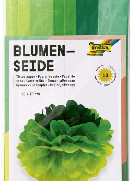 folia zijdepapier / vloeipapier, (B)500 x (H)700 mm, 20 g/m2, Mix groen