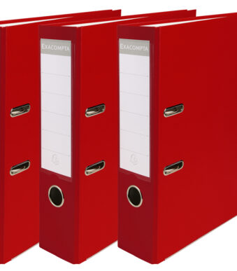 EXACOMPTA PP-ordner Premium, A4, 80 mm, rood, pak van 3