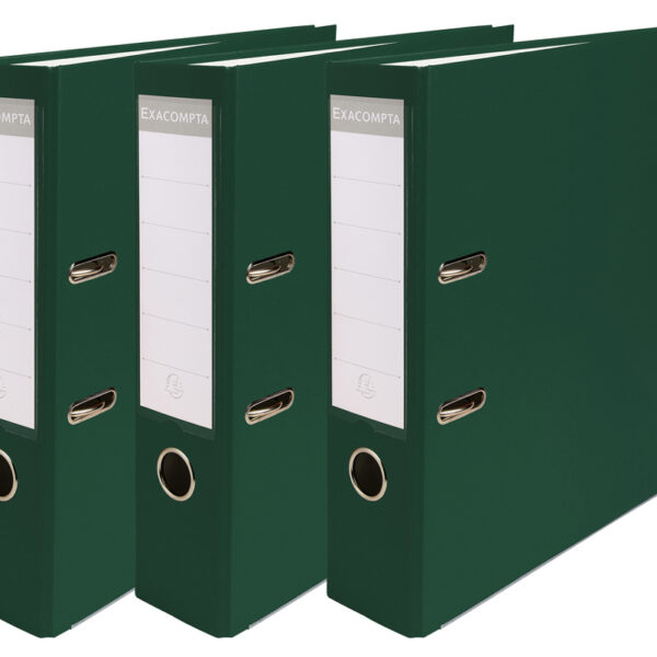 EXACOMPTA PP-ordner premium, A4, 80 mm, groen, 3 stuks