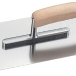 WESTEX plakspaan roestvrij staal, houten greep, 280 x 130 mm