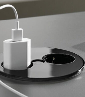 BACHMANN stopcontactenunit TWIST, 2-voudig, zwart mat