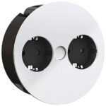 BACHMANN stopcontactenunit TWIST, 2-voudig, wit mat