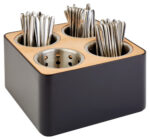 APS bestekhouder, met 4 vakken, hout/kunststof