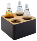 APS bestekhouder, met 4 vakken, hout/kunststof