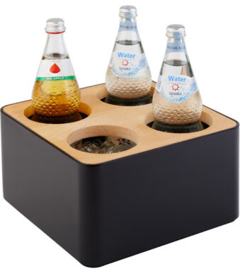 APS bestekhouder, met 4 vakken, hout/kunststof