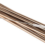 APS drinkrietje, van roestvrij staal, lengte: 215 mm, koper