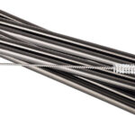 APS drinkrietje, van roestvrij staal, lengte: 215 mm, zwart