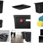 plast team afvalbak AVEDORE, 15 liter, zwart