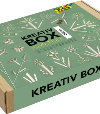 folia creatief box 'Wood', houtmix, meer dan 590 delen