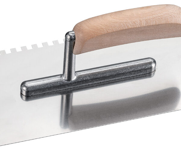 WESTEX getande spaan roestvrij staal, 270 x 130 mm, vertanding 6x6 mm