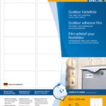 HERMA Outdoor folie-etiketten SPECIAL, 63,5 x 33,9 mm, 40 vel A4, permanent, wit, mat