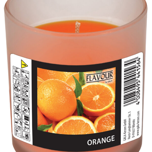 FLAVOUR by Gala geurkaars in glas ´Orange´